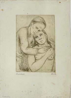 Georg Ehrlich - Etching, 14X20, signed in pencil and framed
