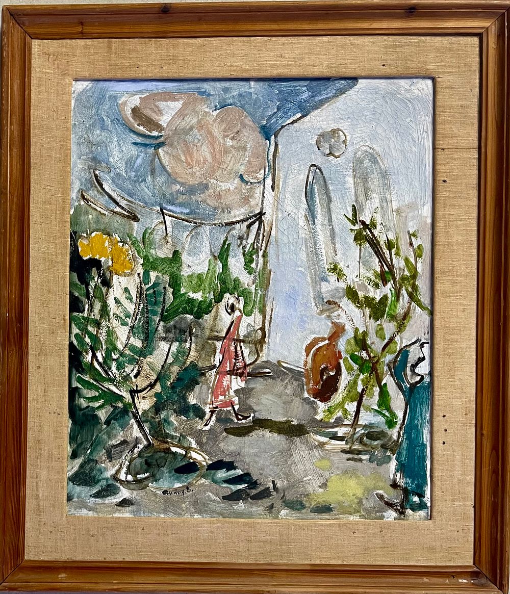 Audrey Bergner (b. 1927) - Oil on canvas 62X51 signed and framed