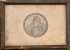 Unidentified artist - Maimonides. etching, Framed 6 cm roundImage - 1