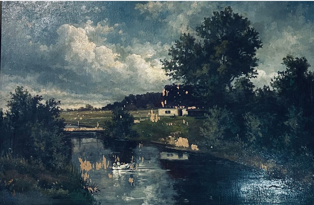 Unidentified artist - Oil on canvas 80X60, signed and framed
