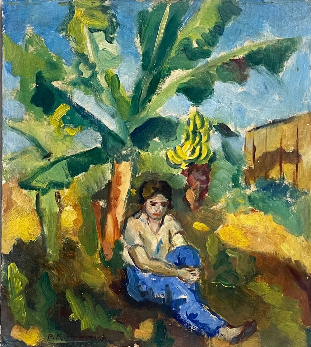 Paul Konrad Hoenich (Israeli, Romanian, Austrian) - Oil on canvas mounted on plywood 50X44 signed