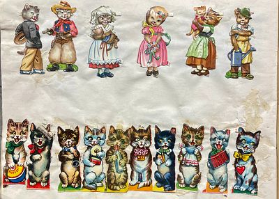 English and German stickers from the 1940s-1970s. Over 220 stickers in 5 albums and an 