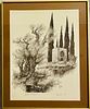 RABBI Yehuda Aryeh Zilberstein - Olive tree. Lithograph65X48 signed and framedImage - 1