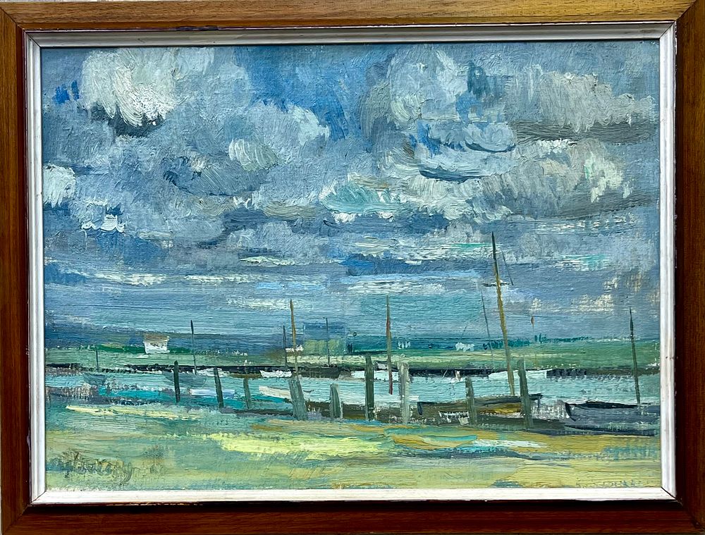 JOHN LIVESEY - שמן על מזוניט 60X44 חתום וממוסגר