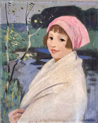 Unidentified artist - Oil on masonite 50X40 signed