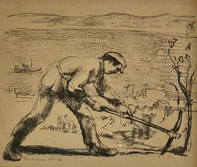 Herman Struck (German - Israeli, 1876-1944) - etching 22X18 signed and numbered in pencil