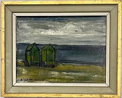 Unidentified artist - Oil on wood 39X29 signed and framed