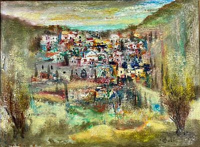 Unidentified artist - Oil on canvas 30X40, signed with initials and framed