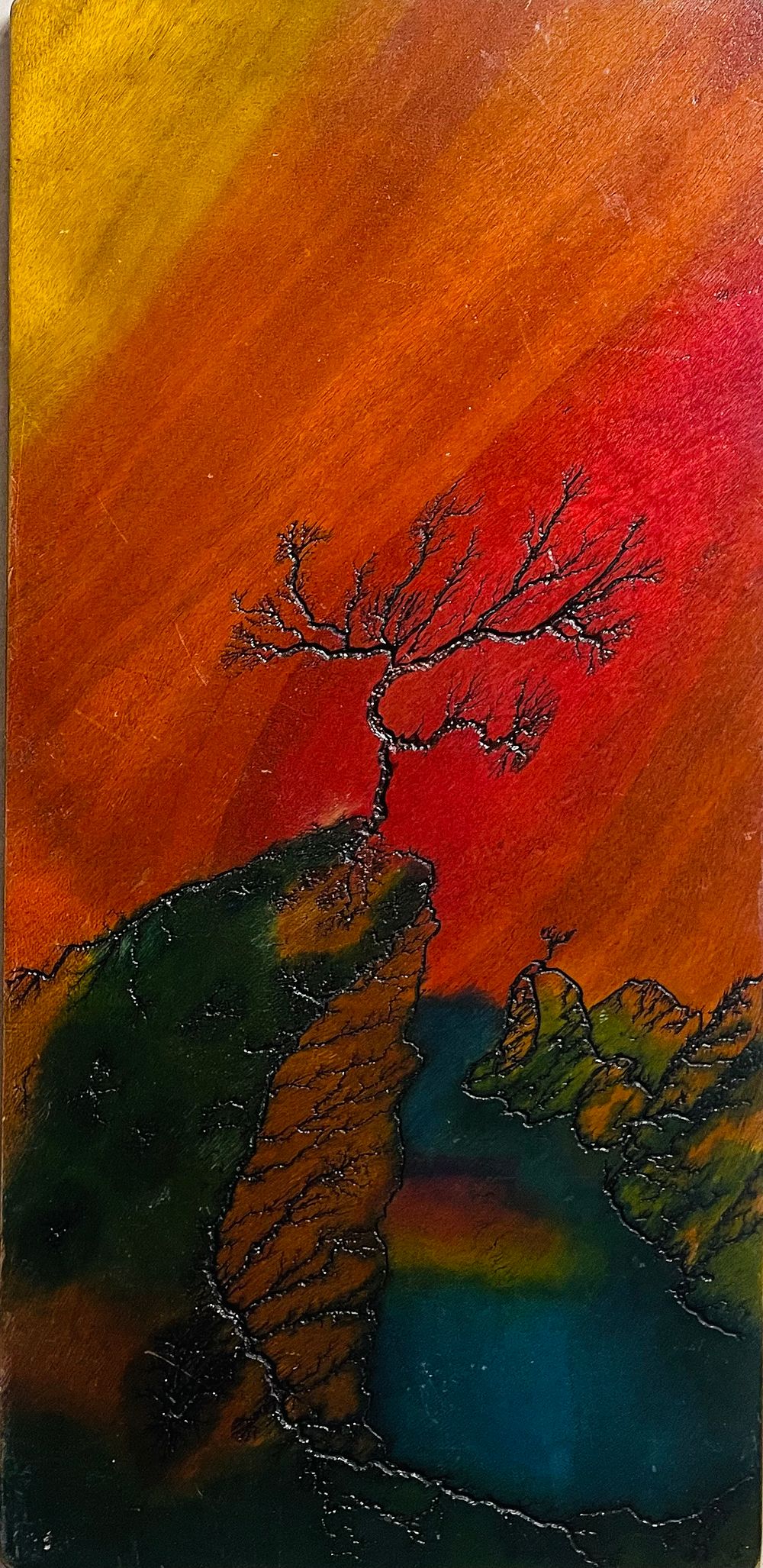 Nadav Parzanchevski - exciting! 
Lichtenberg on wood 45X38 signed 
Nadav Parzanchevski developed a 