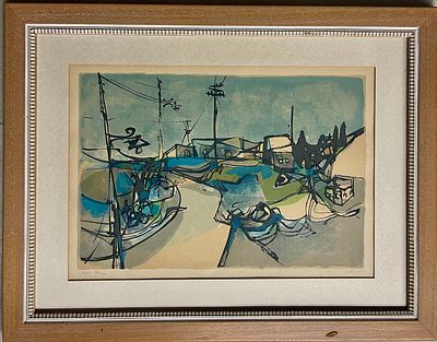Ruth Schloss - Colored lithograph 53X37 framed, signed and numbered in pencil