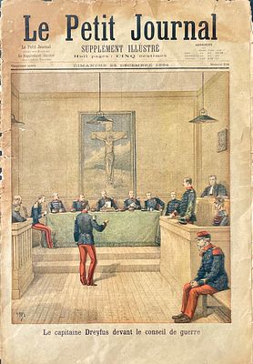 Dreyfus Affair. The French newspaper "Le Petit Journal" dated Sunday, December 23, 1894. - shows 