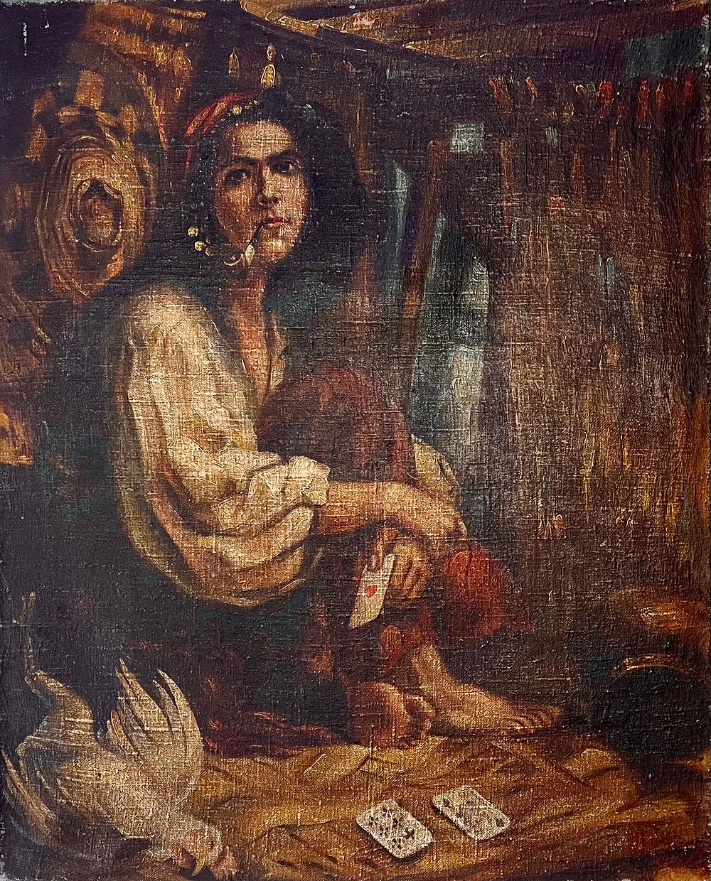 Unidentified artist - Oil on canvas, signed, framed and dated 1909