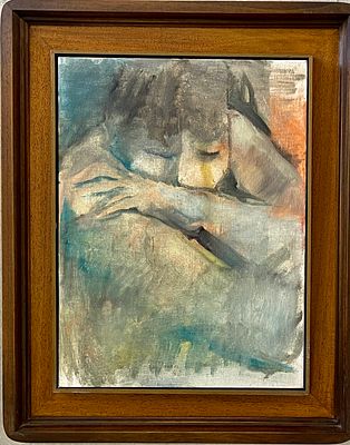 Eva Kaufman (Argentine - Israeli, b. 1929) - Oil on canvas mounted on cardboard 40X30, signed and 