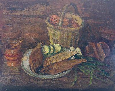 Semion Khutorskoy - Oil on cardboard 50X40 signed and described on the back