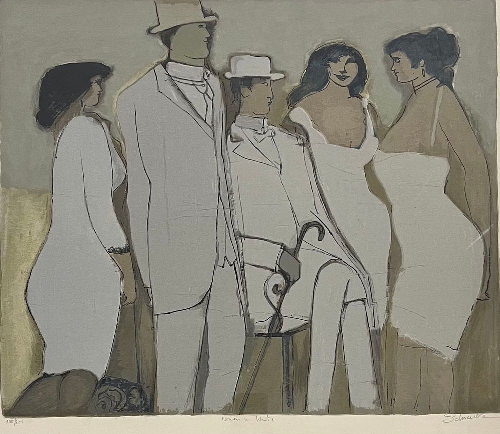 David Schneuer - woman in white
. Large lithograph 79X61 signed and framed