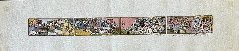 Chava Epstein - Watercolor 57X13 signed and described