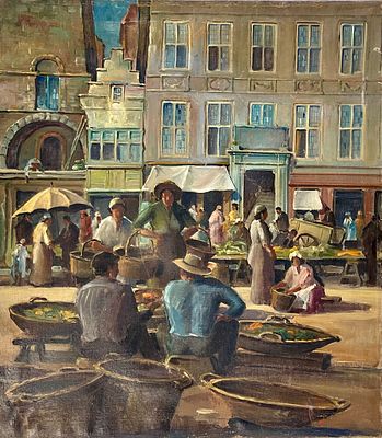 Unidentified artist - Oil on canvas 80X70 signed, amazing work