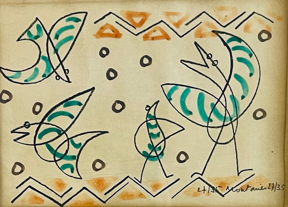 Hubert Montarier - Hand-painted lithograph 30X22, signed, numbered and framed