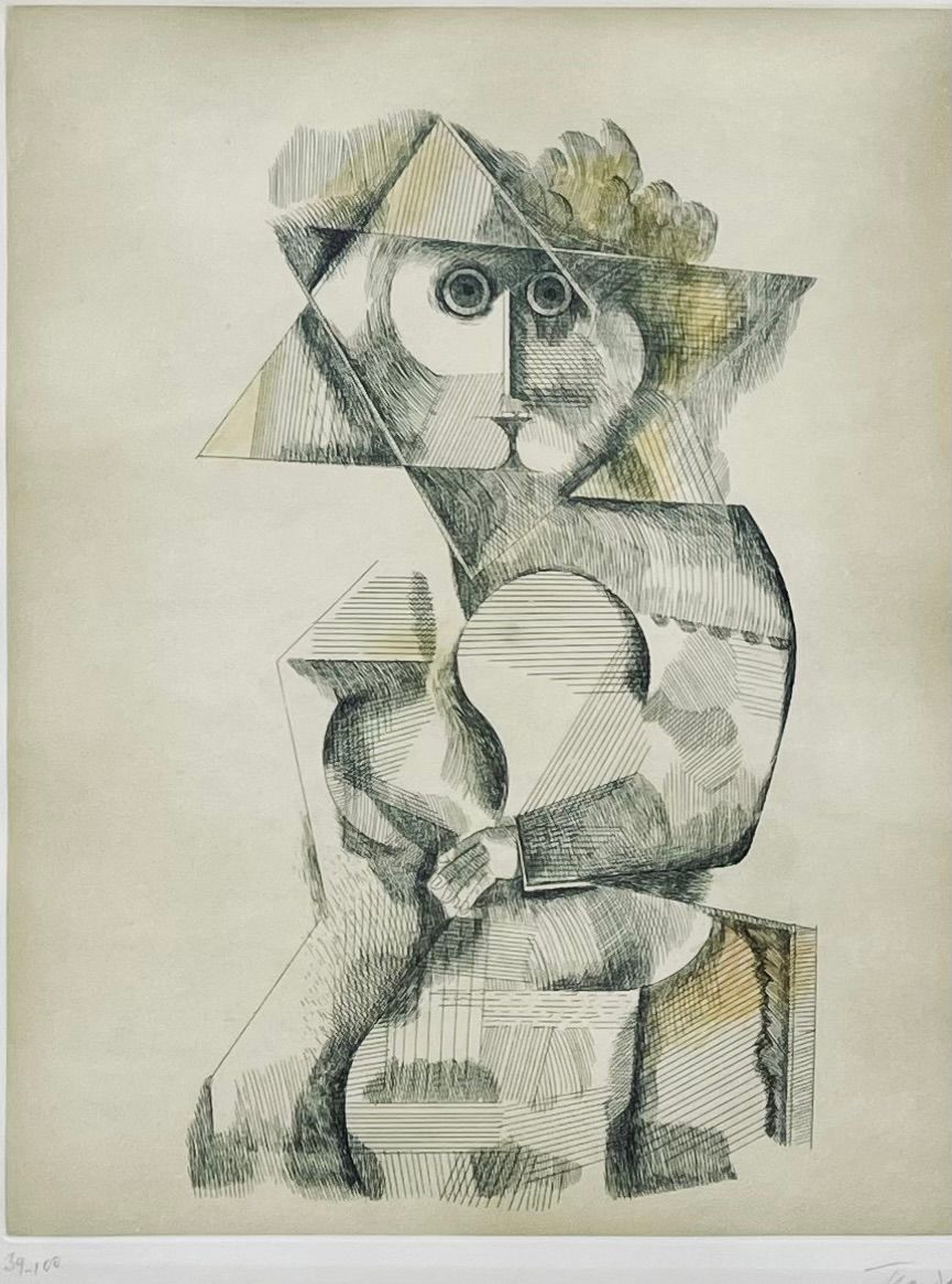 Jean David (Romanian / Israeli, 1908-1983) - Color lithograph 38X30 signed, numbered and framed