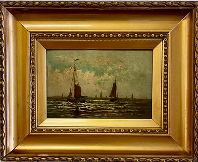 Unidentified artist - Oil on wood 27X18 signed and framed