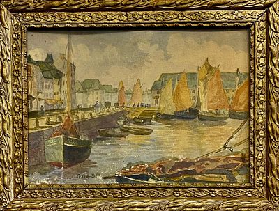 Unidentified artist - Watercolor 32X23 signed and framed