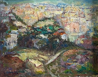 סוניה וגנר - Oil on canvas 45X35 signed and framed