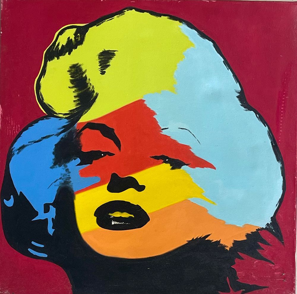 Unidentified artist - Marilyn Monroe. Oil on canvas 50X50