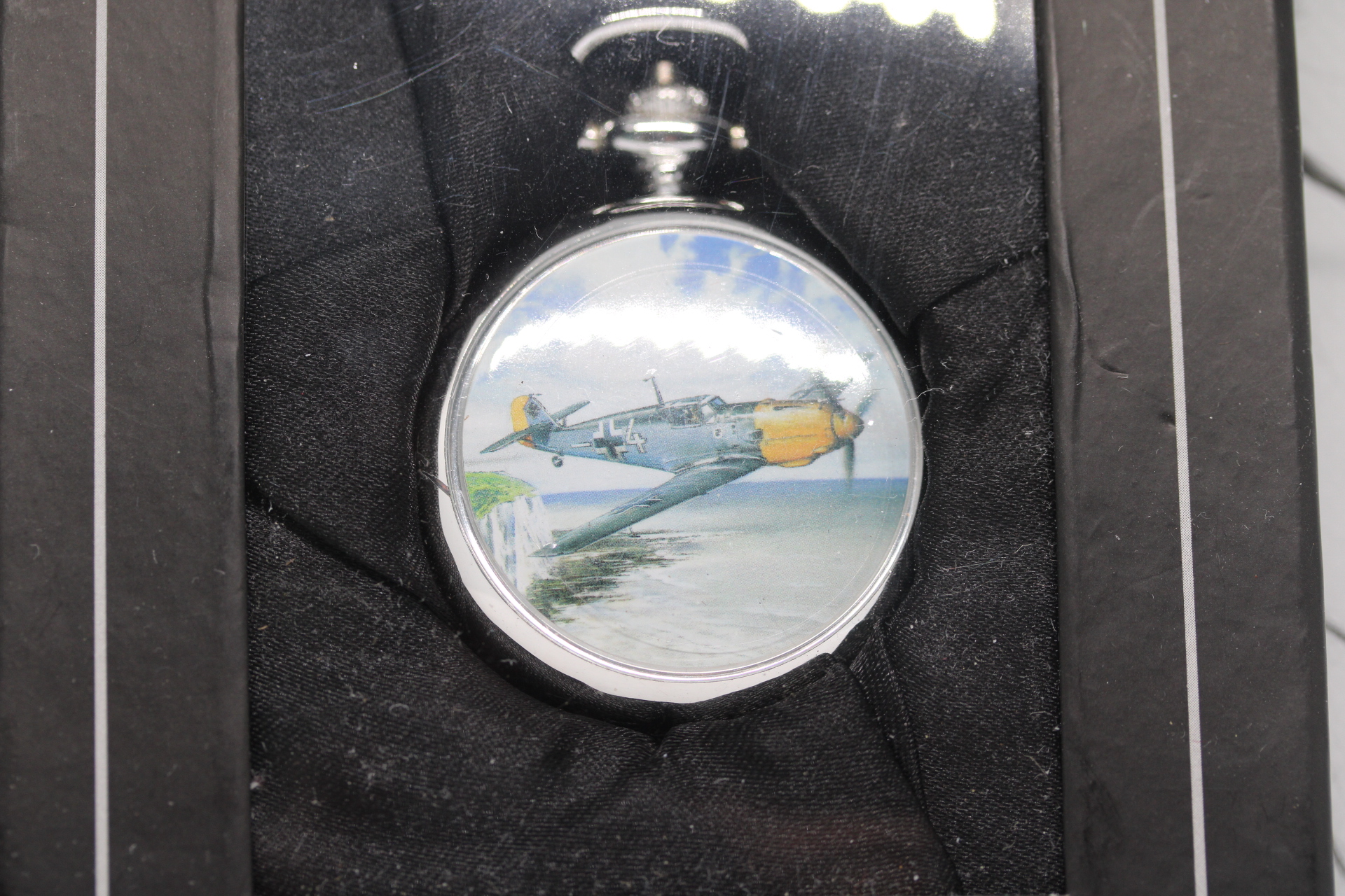Aces Of the Air Horst Perez Messerschmitt ME-109 Hand Wind Pocket Watch