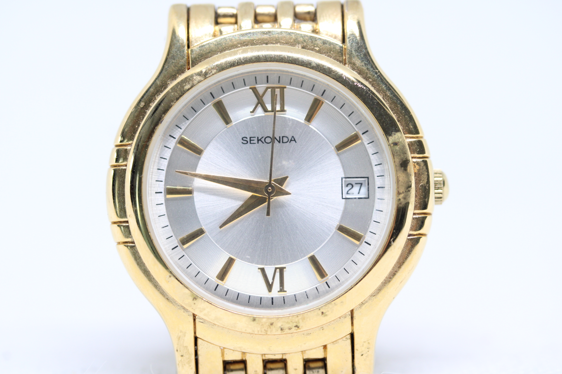 Gold Tone Gents Sekonda Quartz Watch with Date