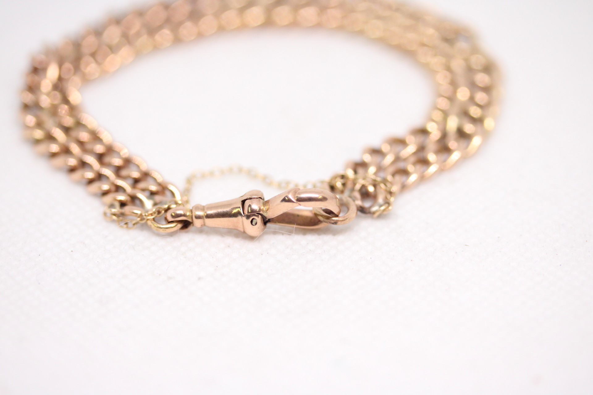 9ct Gold double albert chain converted into a bracelet Weight 31.9g