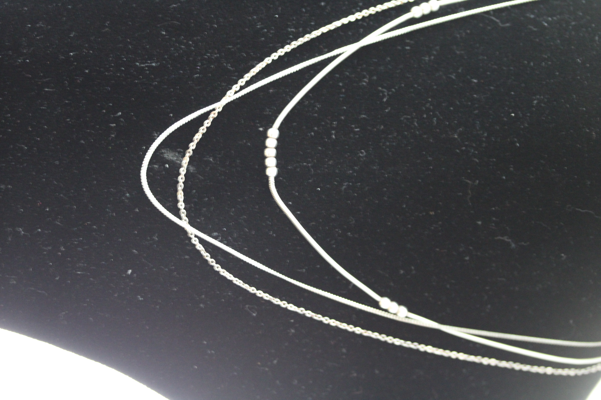 3x Silver chains
