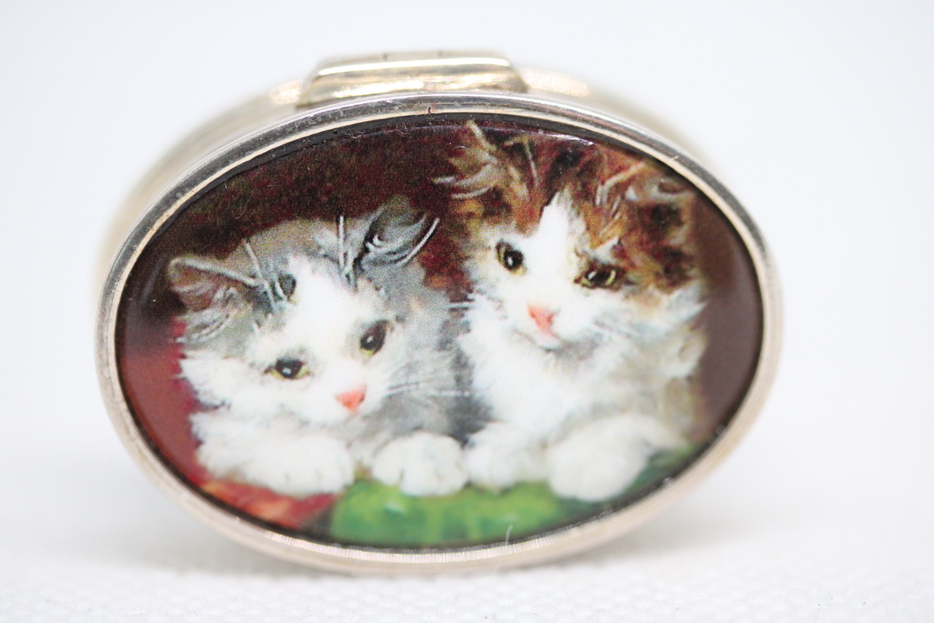 Silver & enamel pill box