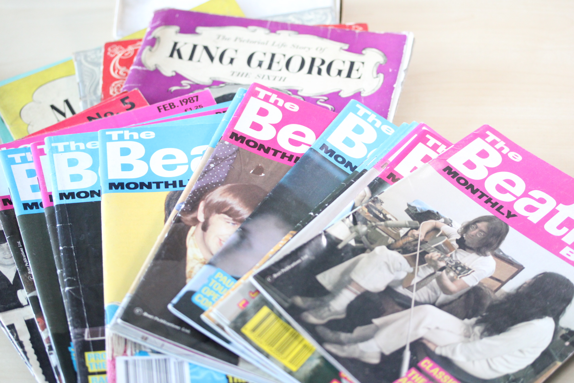 The Beatles Monthly book - 15 in total together with Royalty magazines