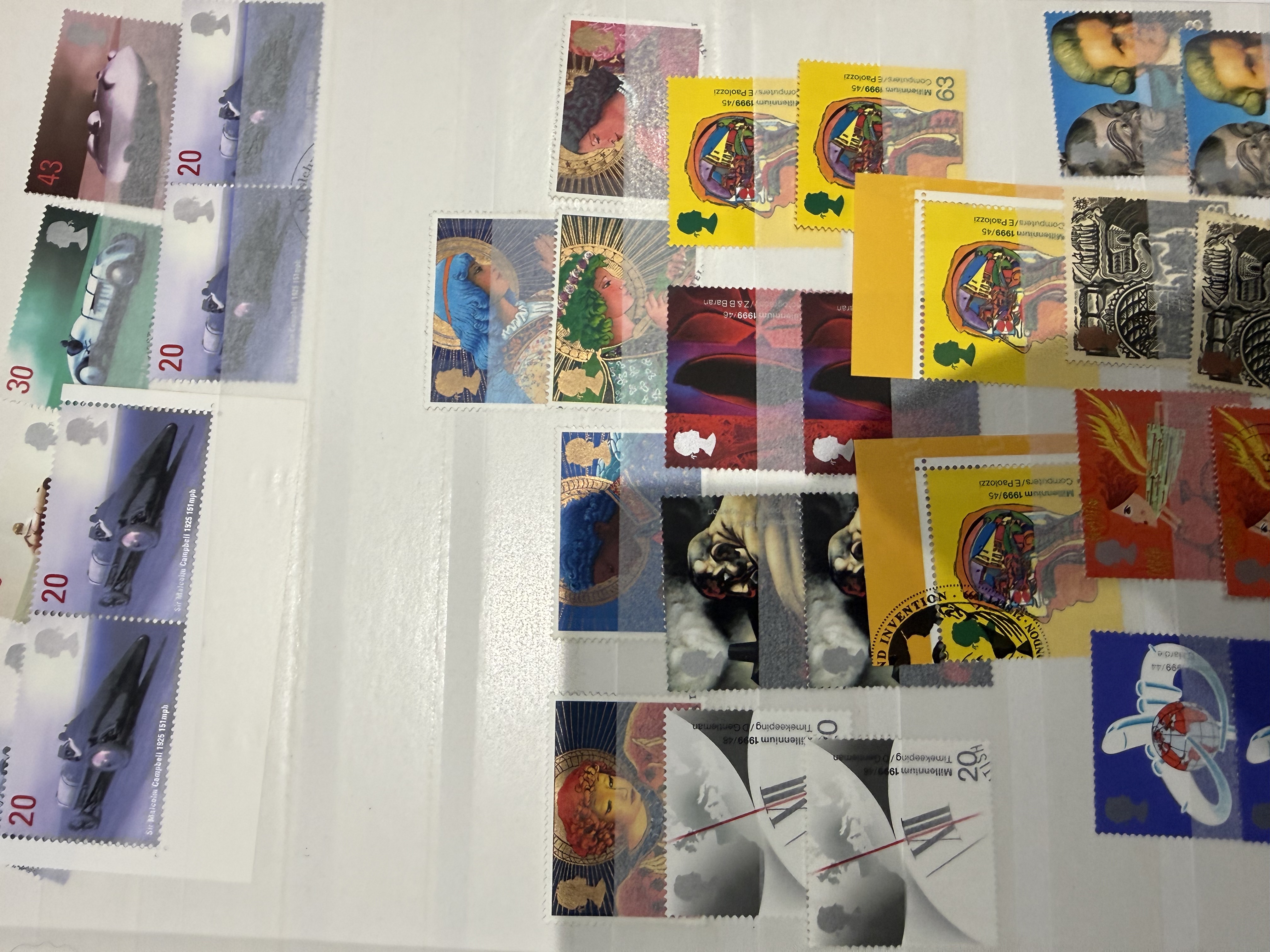 A stock album of British stamps