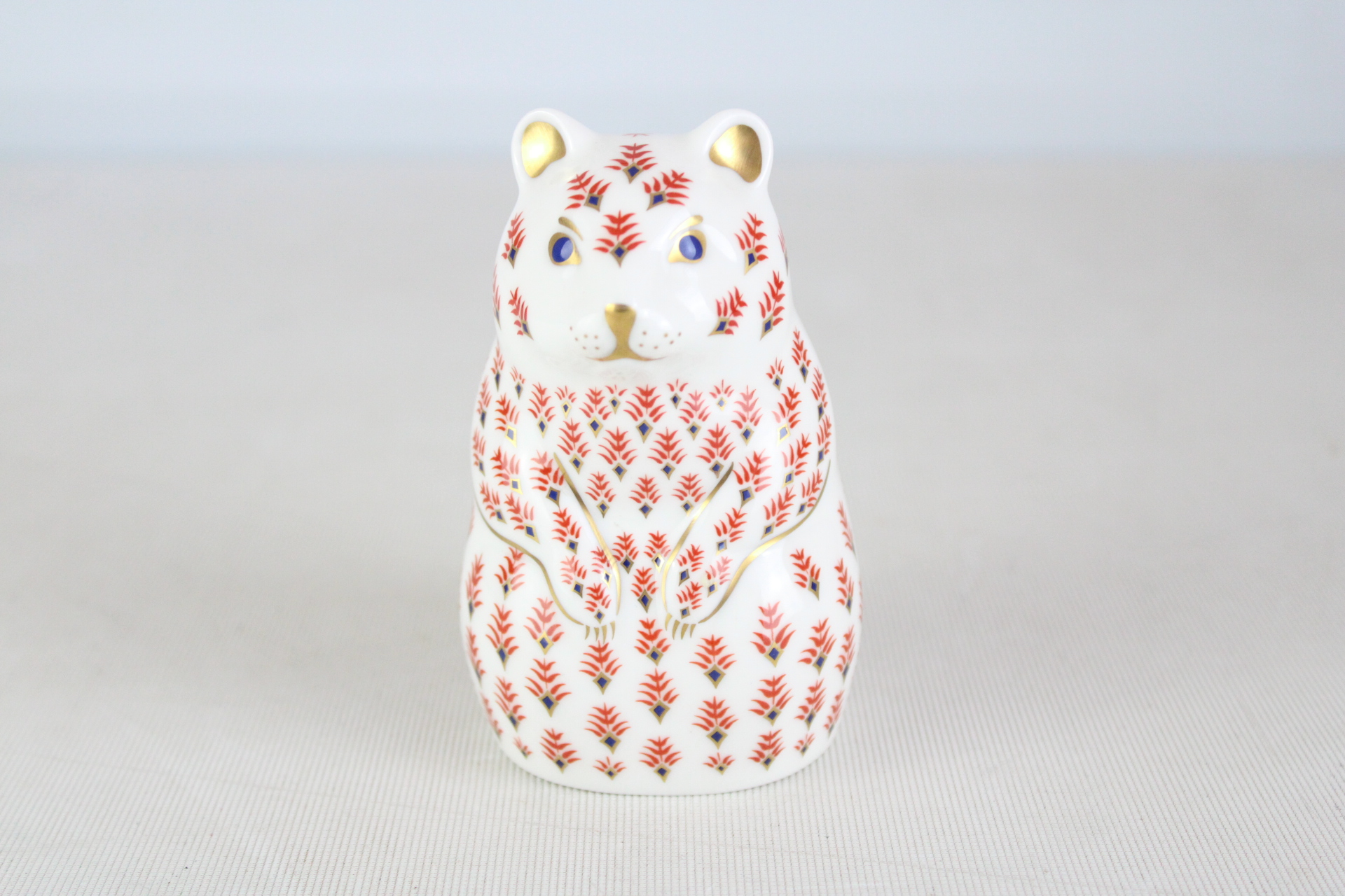 Royal crown derby hamster with gold stopper