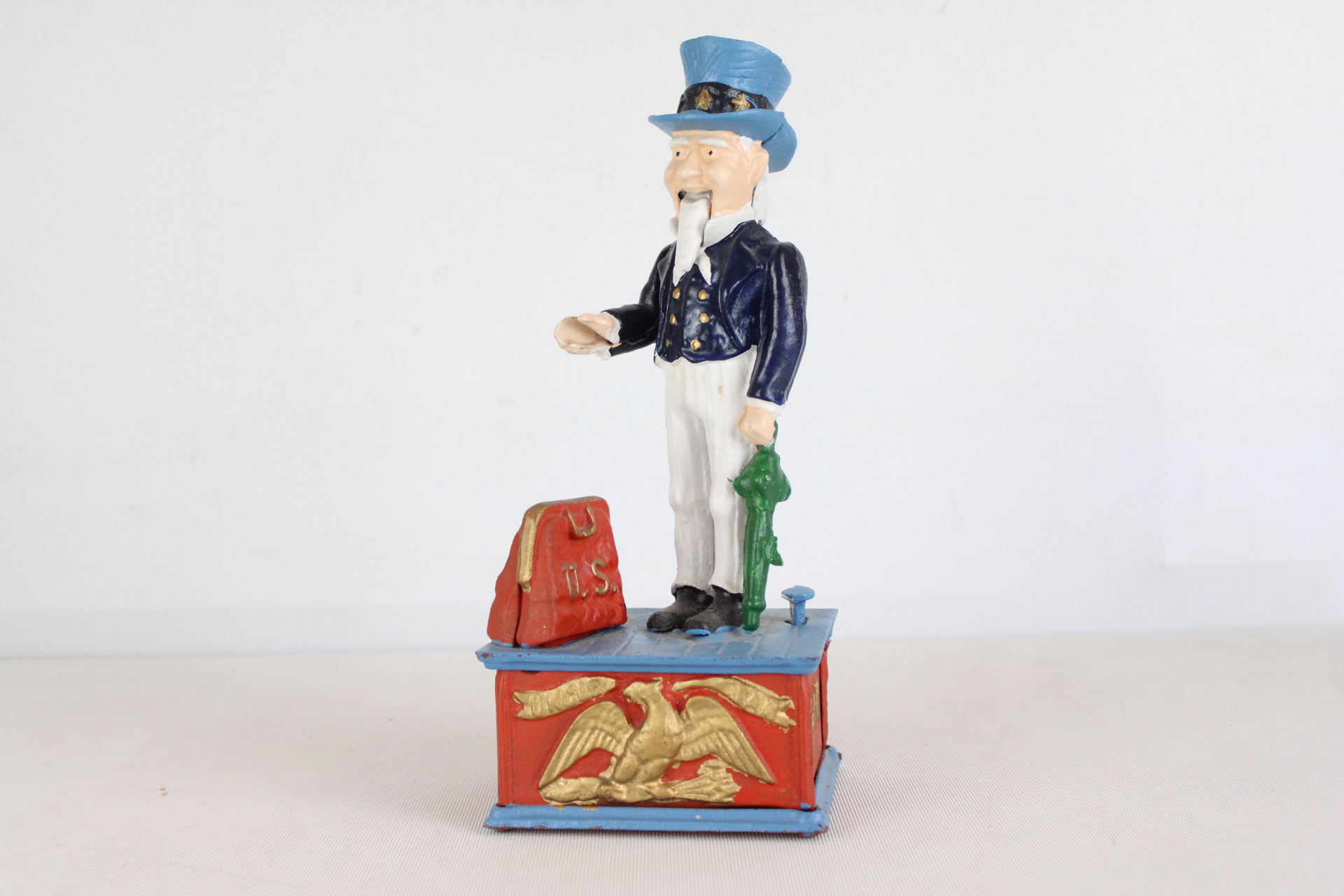 Vintage Reproduction Uncle Sam Mechanical Bank