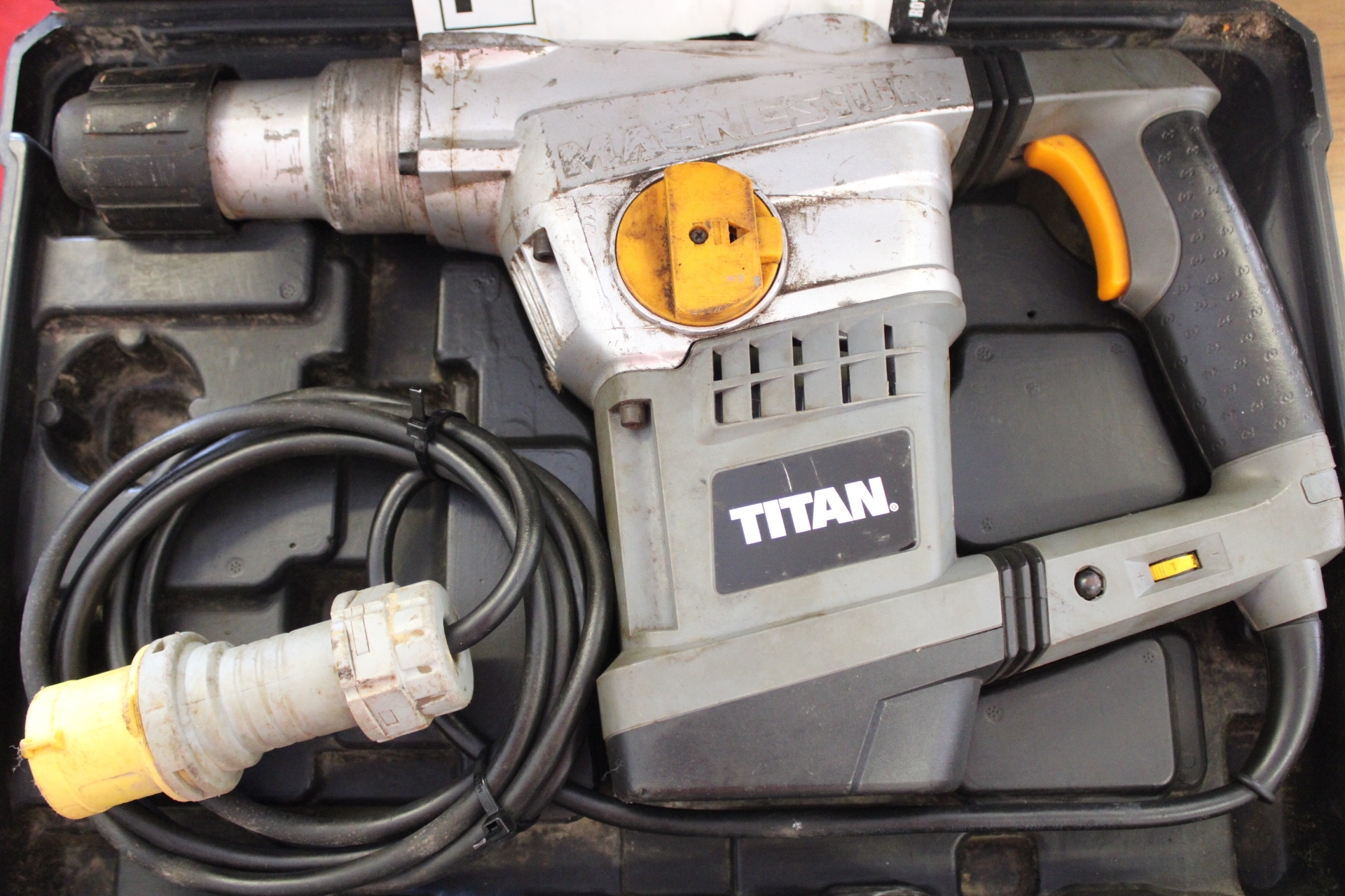Titan 110V SDS Max Rotary Hammer Drill with Carrying Case
