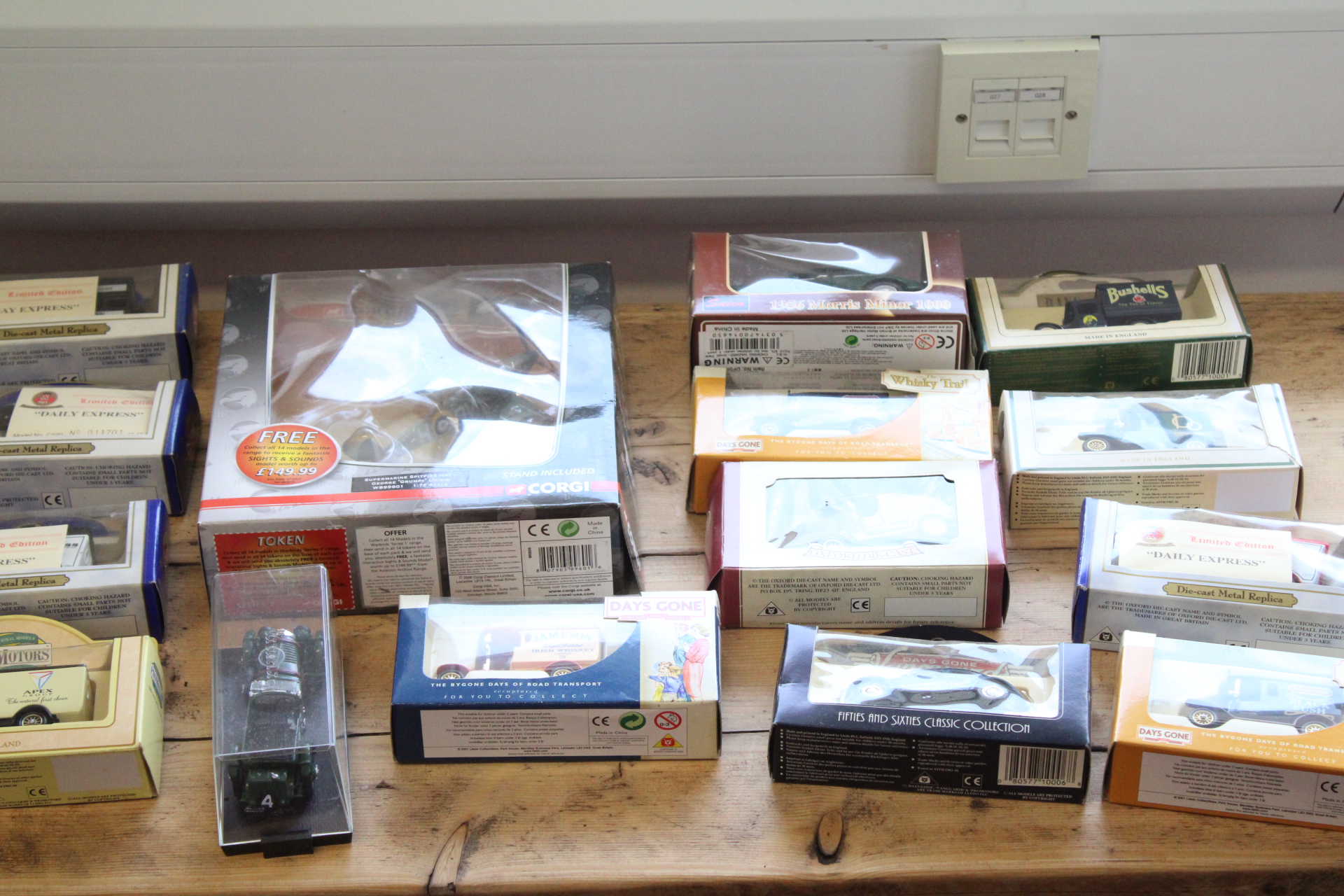 A Collection of Model Vehicles and Aircraft by Corgi, Lledo, Oxford Diecast, and Saico