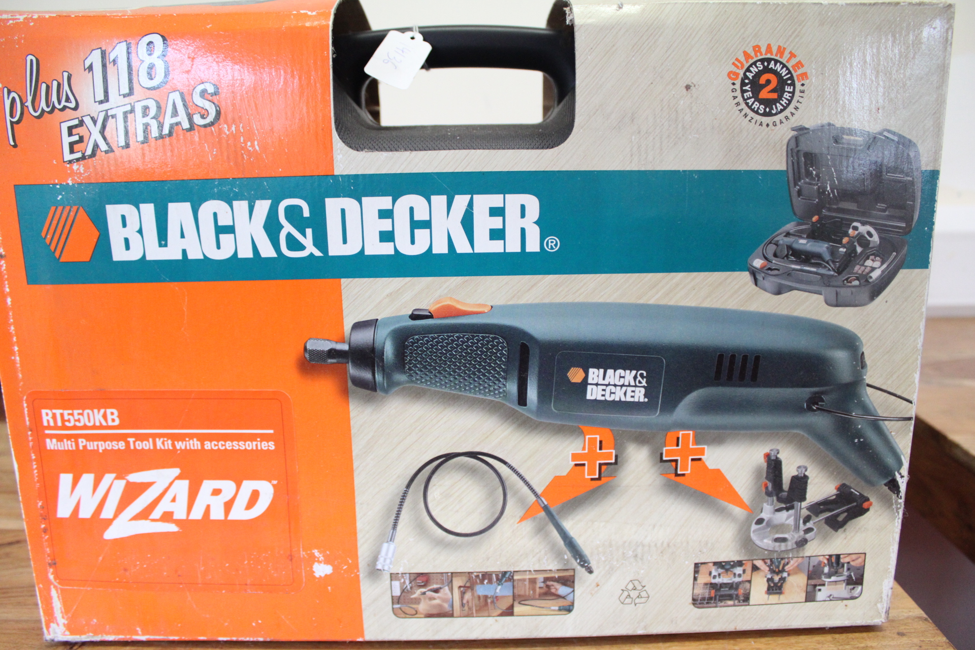 Black & Decker Wizard RT550KB Multi-Purpose Tool Kit with 118 Accessories