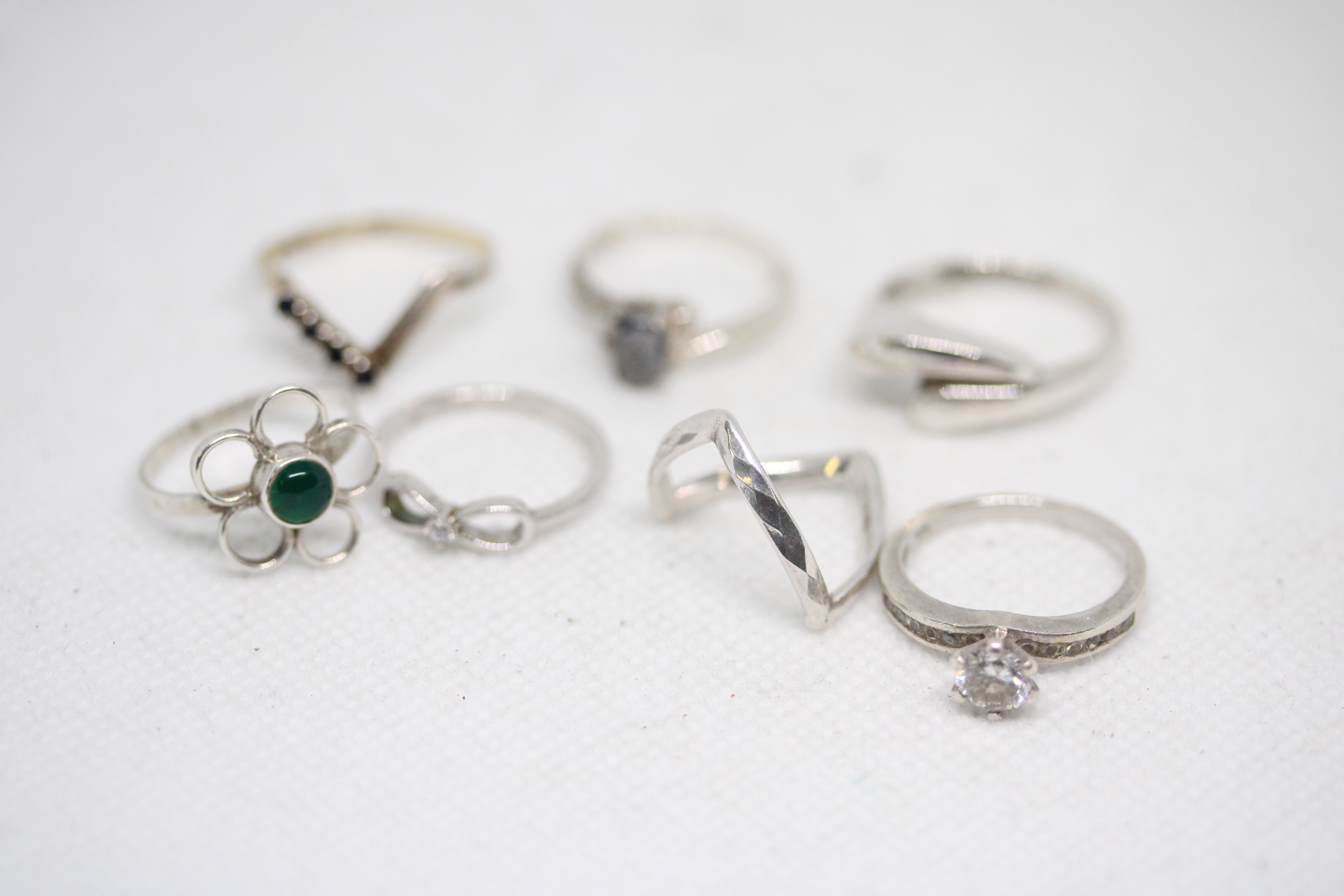 7 Silver rings