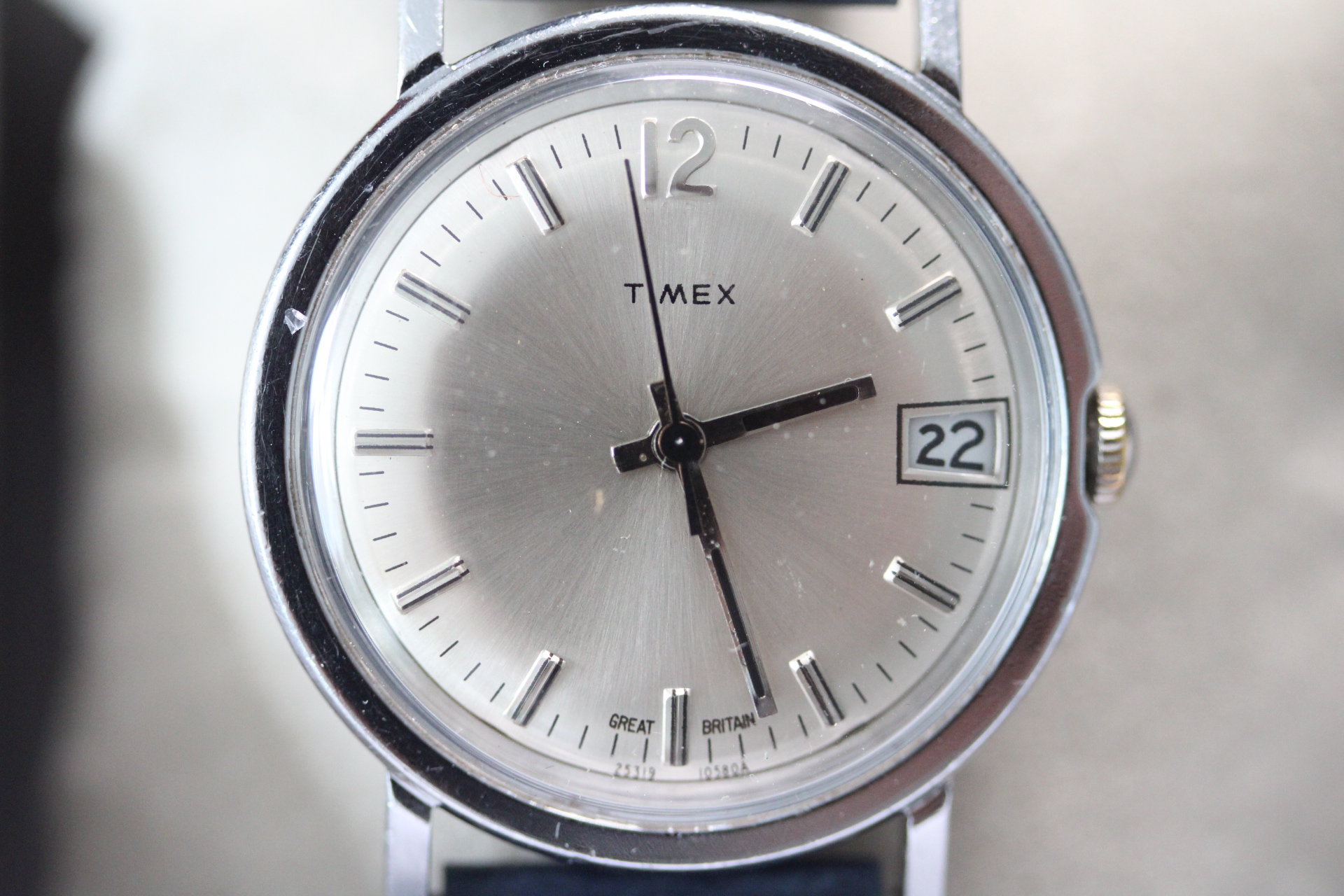Gents Vintage Timex Hand Wind Gents Watch in a Timex Watch.