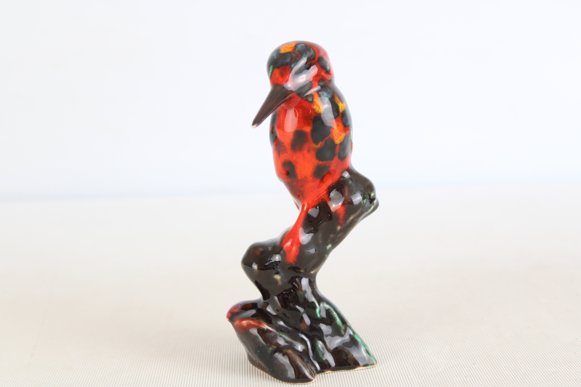 Anita Harris kingfisher signed in gold