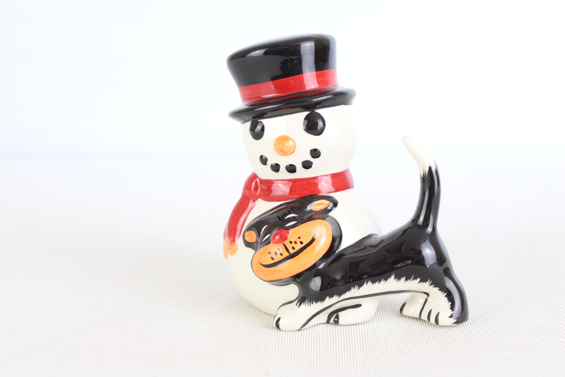 Lorna Bailey large snowman & cat