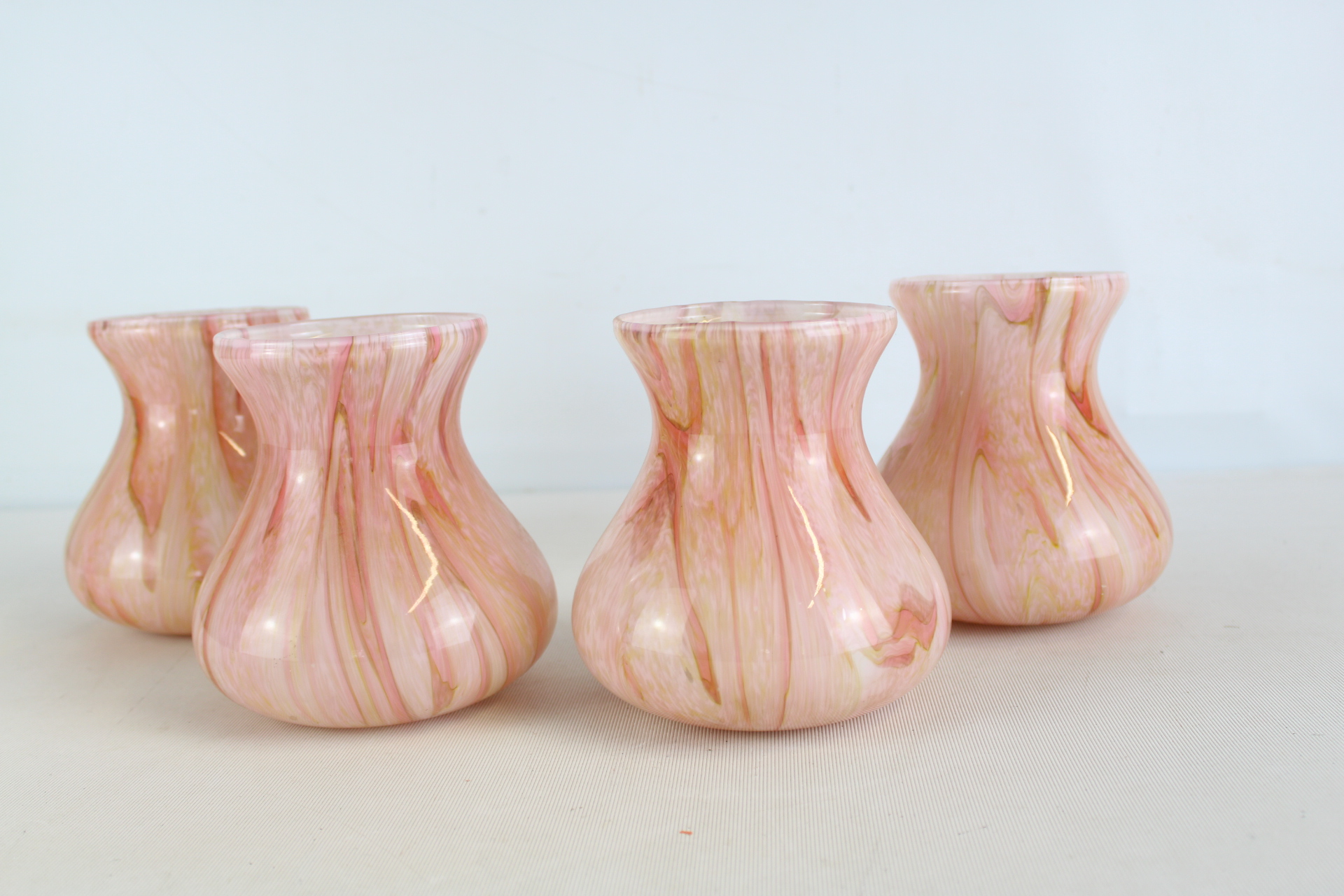 A Set of Pink Marbled light shades