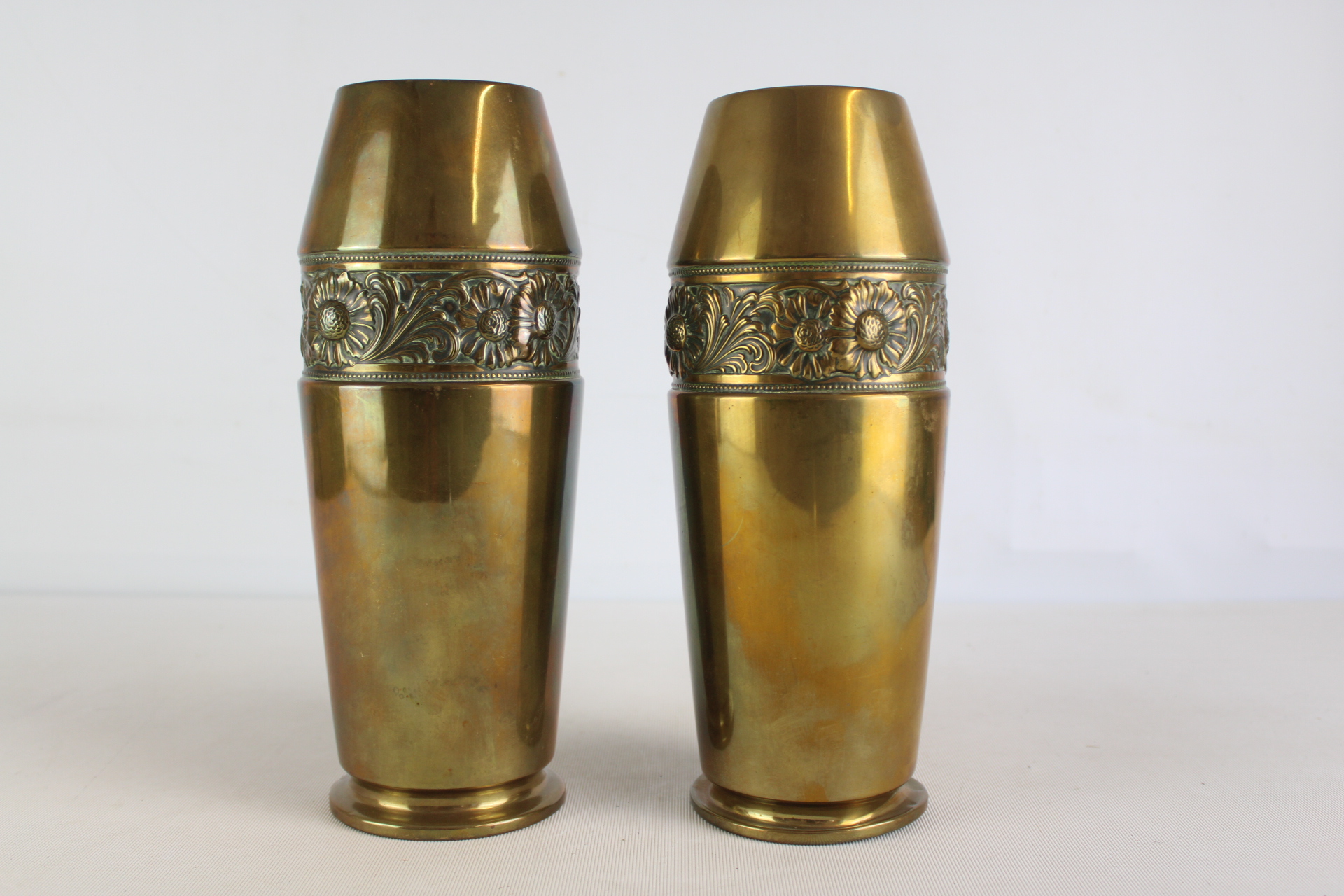 A Pair of WMF Art Nouveau Silver-Plated Vases