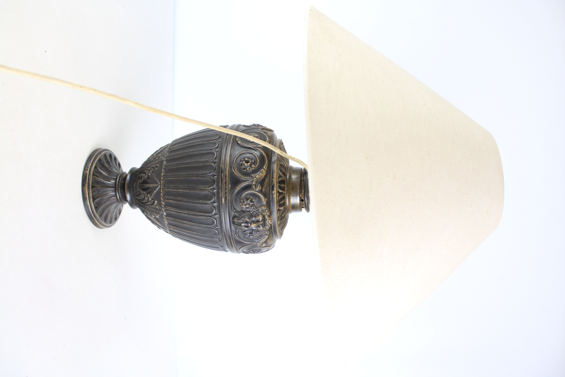 Neoclassical Patinated Spelter Urn Form Table Lamp