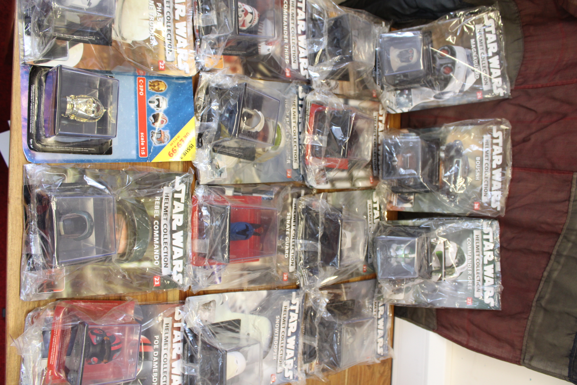 A Collection of DeAgostini Star Wars Helmet Collection 1:5 Scale Miniatures