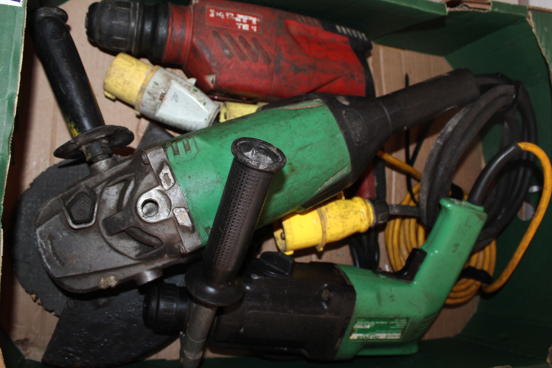 A Collection of Hilti and Hitachi Corded Power Tools and Accessories