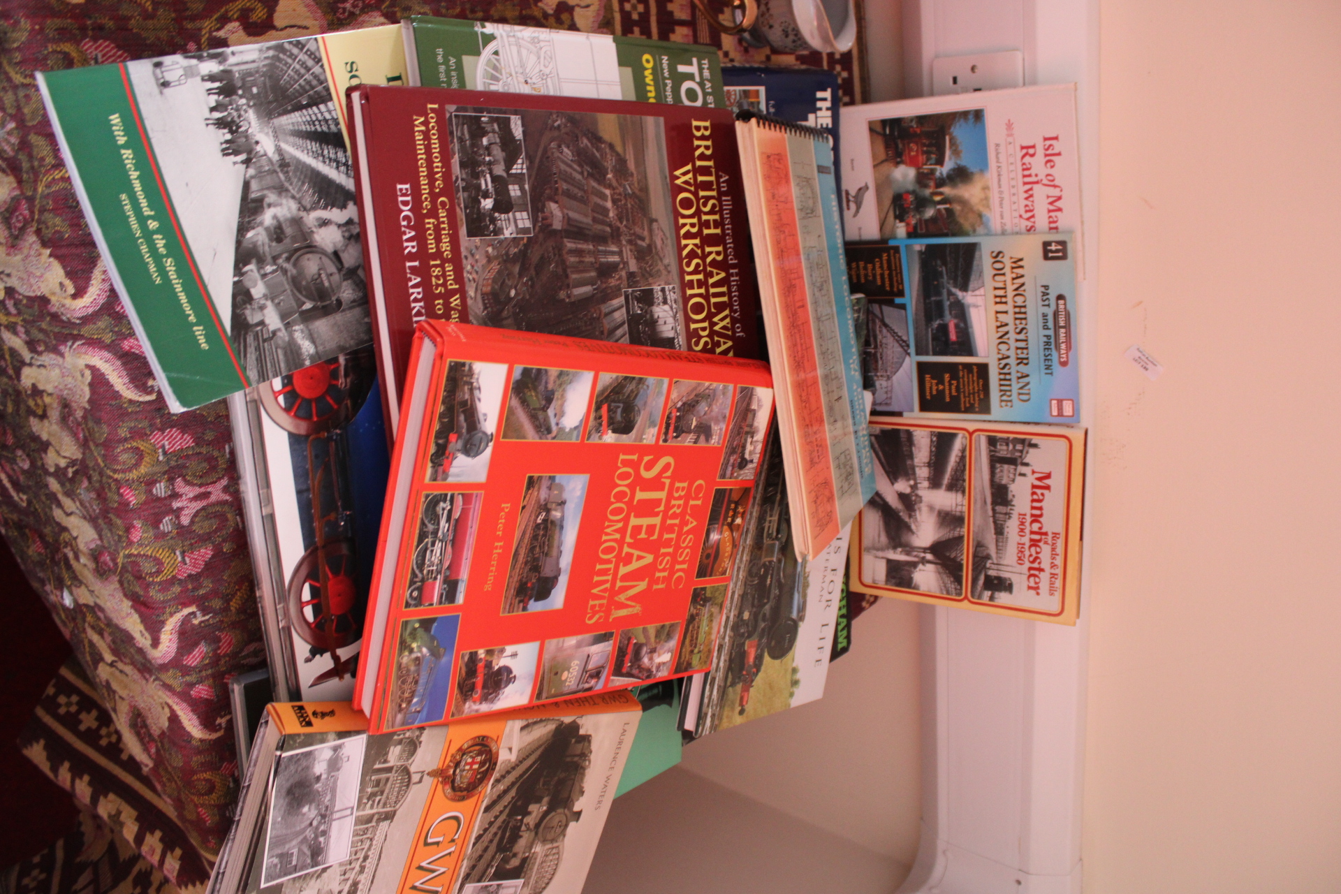 A Collection of Books on British Railway History and Steam Locomotives (DJ)
