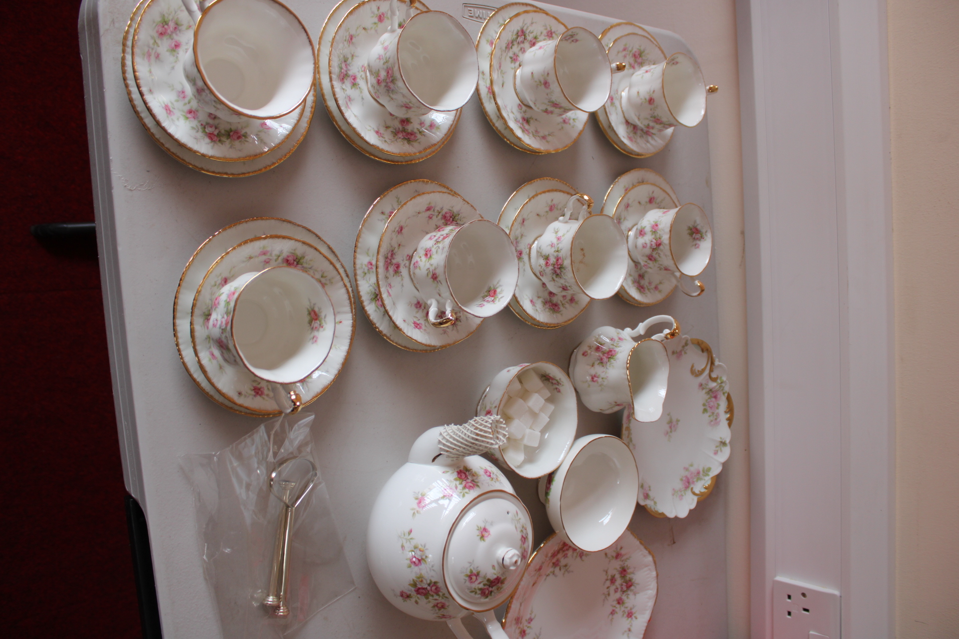 Royal Albert Victoriana Rose Bone China Tea Service